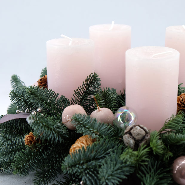 Kleiner Adventskranz in Candy Blush | 30cm