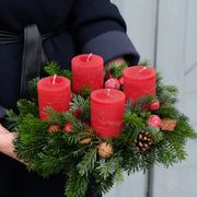 Adventskranz "Classic Crimson Red" | 30cm