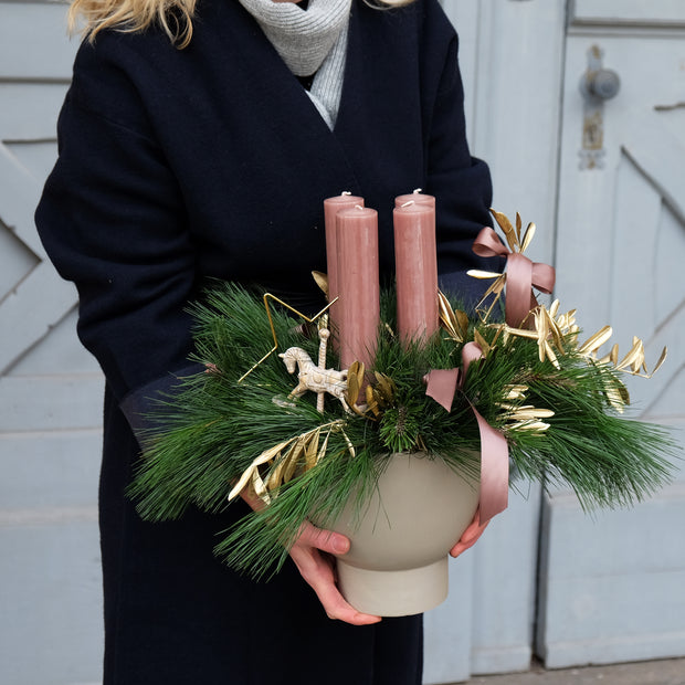 Adventskranz-Gesteck "Christmas Chocolate" | 35cm