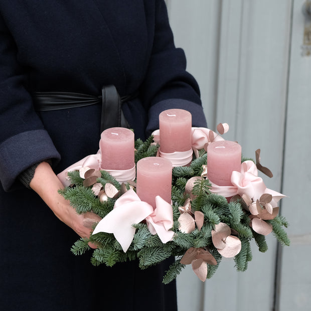 Adventskranz "Rosewood Elegance" | 35cm