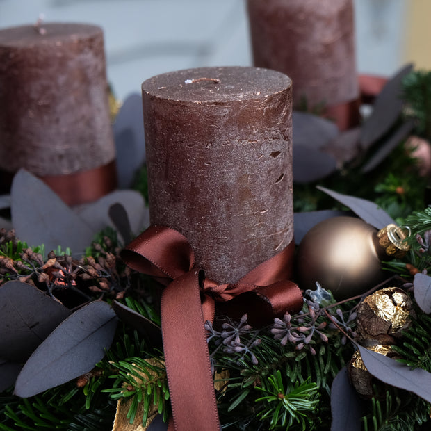 Adventskranz "Shiny Mokka & Dark Chocolate" | 35cm