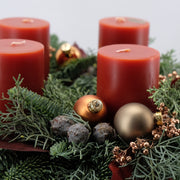 Natürlicher Adventskranz in Terrakotta und Rostbraun | 30cm